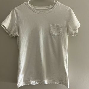 Vineyard Vines white tee with pocket on front